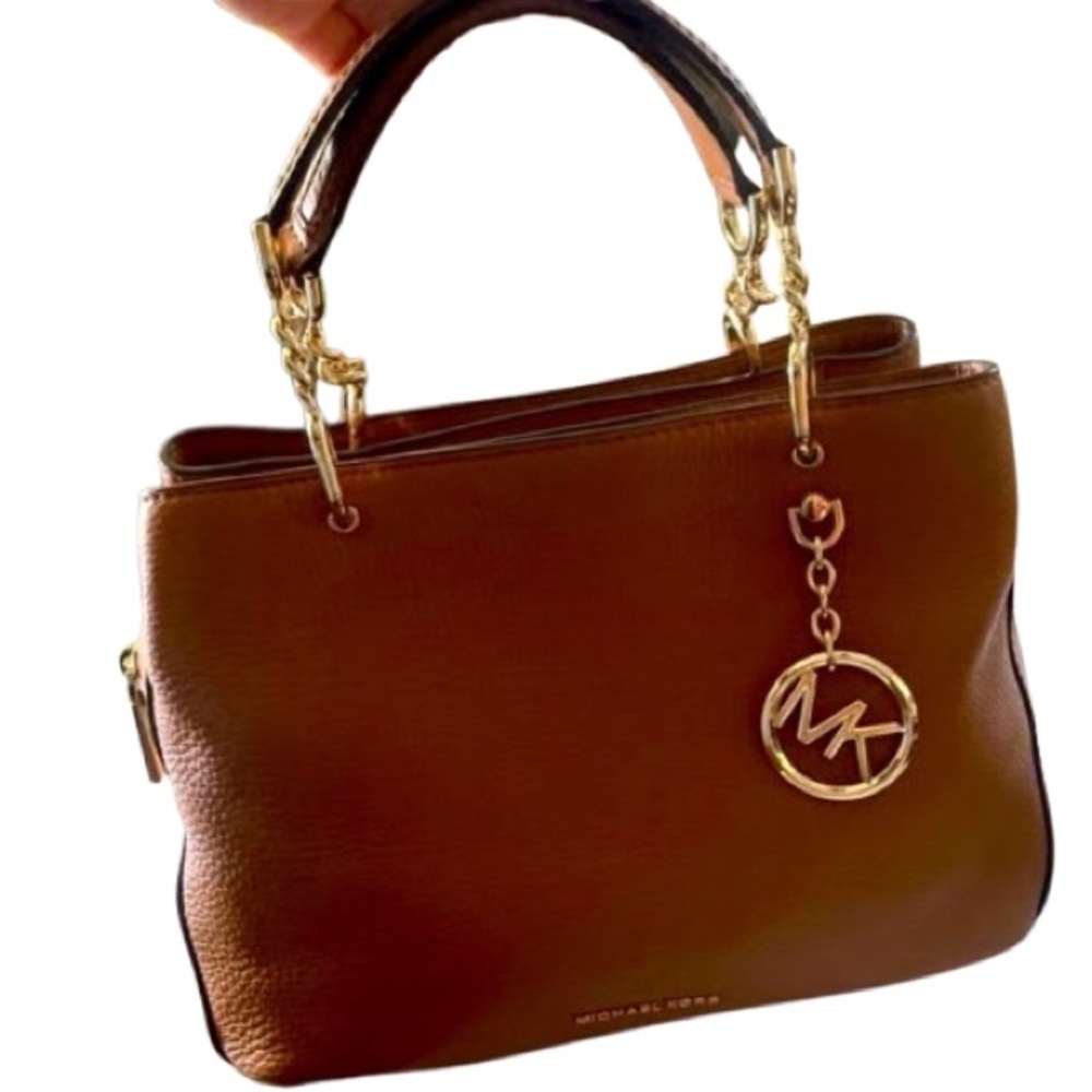 Michael Kors Lillie Pebble Leather Satchel Crossbody